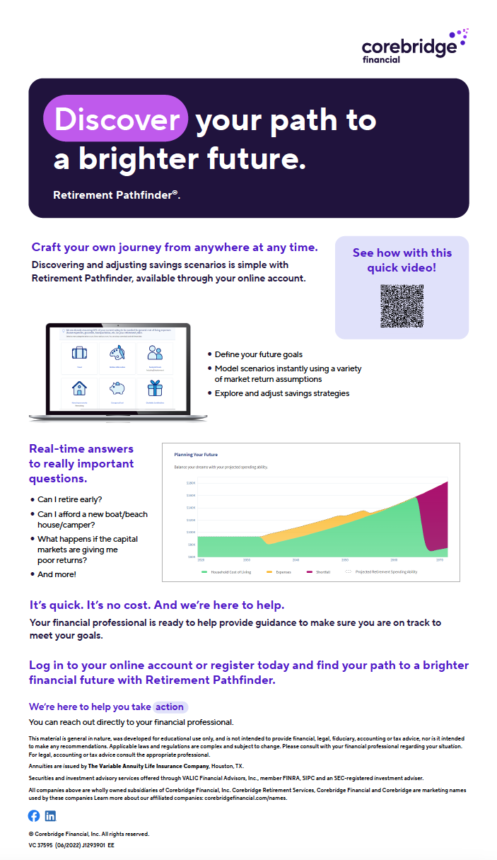 Corebridge Retirement Services Highlights flyer image