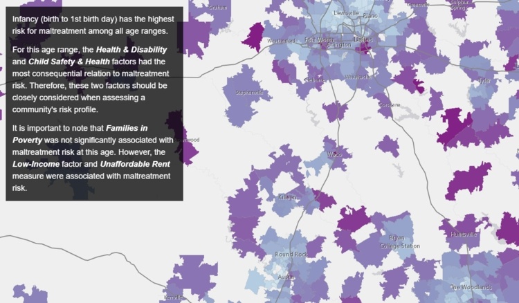 Screenshot of the mapping application