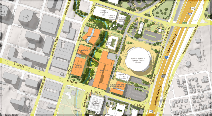 dell medical school map