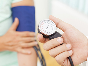 Close up of a heart pressure instrument in a doctor's office