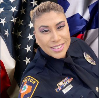 Officer Georgina Scribner with UTSA