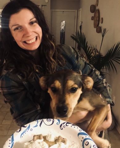 UT System Event Manager Sarah Cobble and her beloved pup Mo.